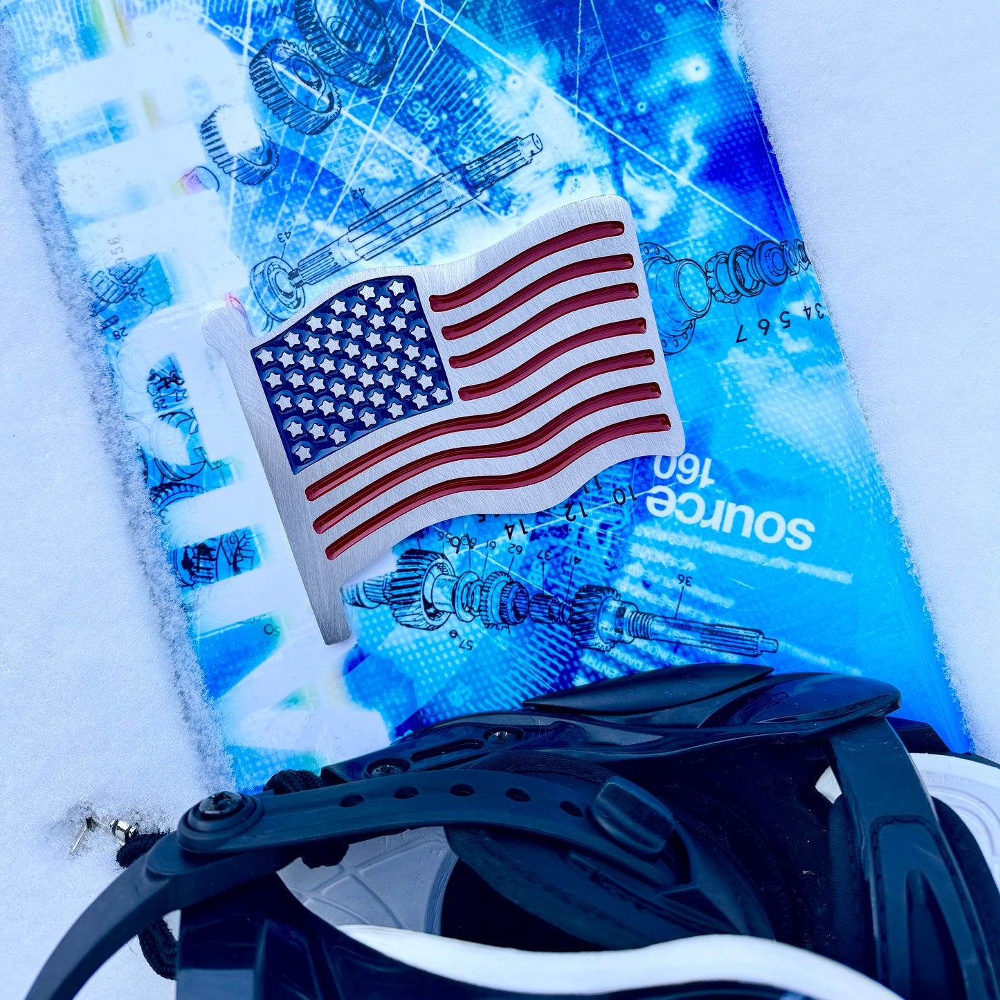 American Flag Snowboard Stomp Pad